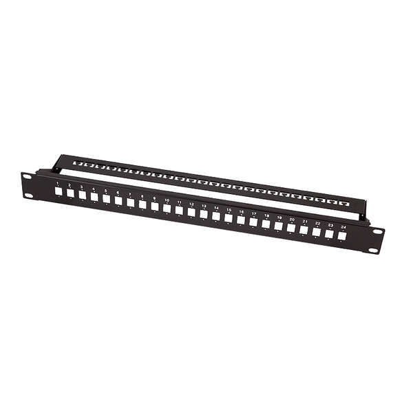 Naar omschrijving van FB0002B - Fiber Optic Panel for 24× LC-Duplex or SC-Simplex adapter, black