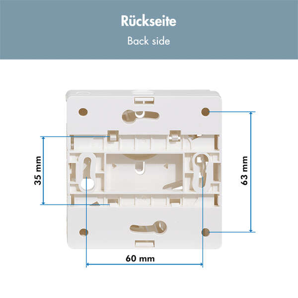 Naar omschrijving van FB1007 - FTTH termination box, 4 ports, wall or DIN rail mounting, white