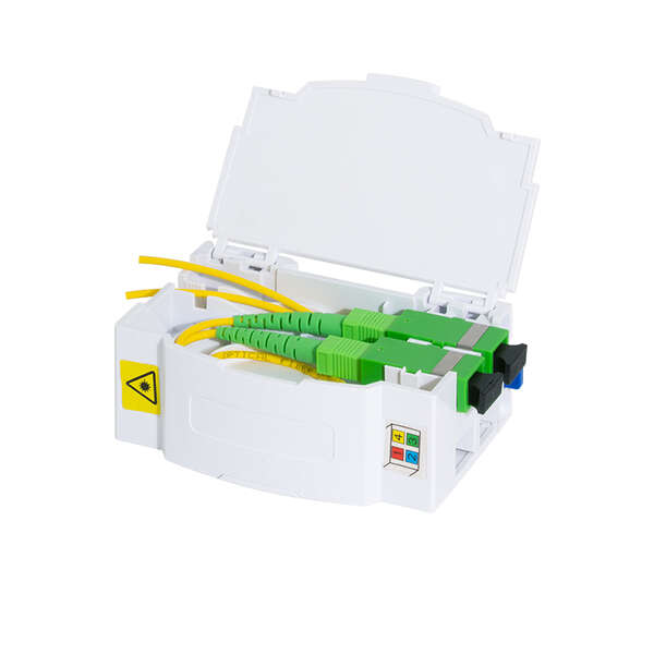 Naar omschrijving van FB1009 - FTTH termination box for Din rail mounting, 4 ports, white