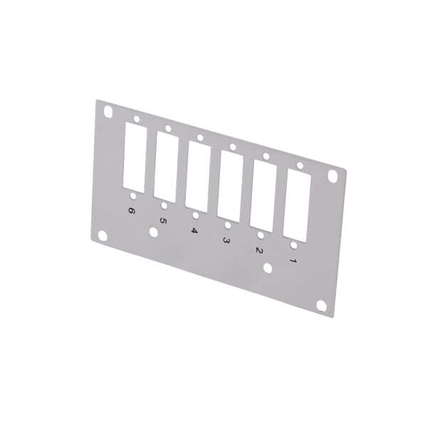Naar omschrijving van FB5004 - Front plate for splice distributor, 6 x SC duplex / 6 x LC-Quad