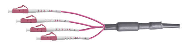 Naar omschrijving van FT1U070 - Fiber trunk cable U-DQ(ZN)BH, 4 cores multimode OM4, 70 m, LC/UPC - LC/UPC