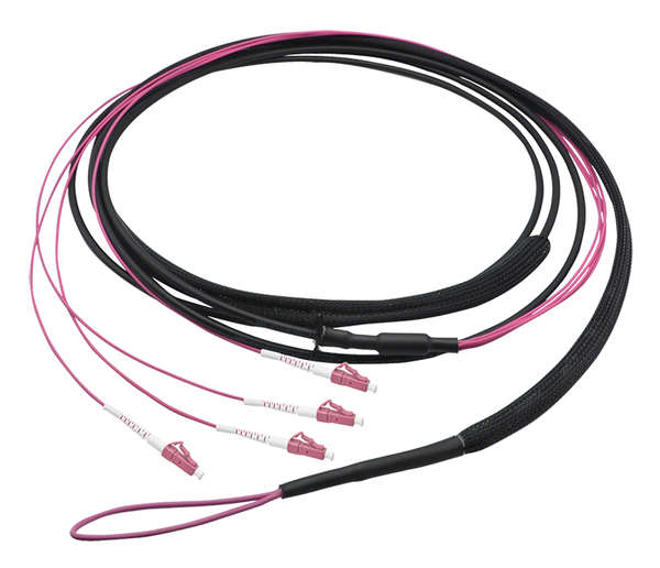 Naar omschrijving van FT1U020 - Fiber trunk cable U-DQ(ZN)BH, 4 cores multimode OM4, 20 m, LC/UPC - LC/UPC