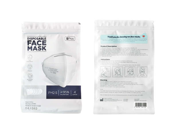 Naar omschrijving van HC0002 - Disposable Face Mask 5 pcs