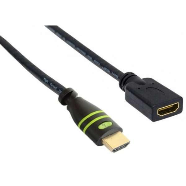 Naar omschrijving van HDMI2-4-EXT010 - Techly HDMI High Speed Extension Cable with Ethernet 4K 60Hz M / F, 1m