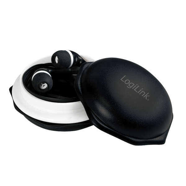 Naar omschrijving van HS0050 - In-ear stereo headset with microphone, black-white