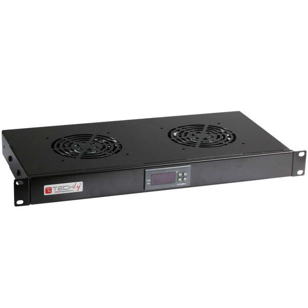 Naar omschrijving van I-CASE-FAN-TC2B - 2 Fans with LED Thermostat 1U Rack 19