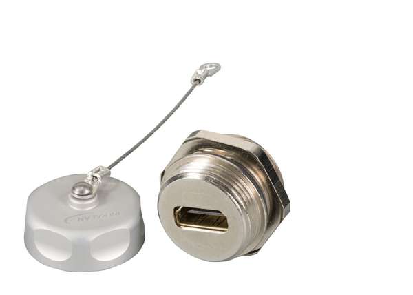 Naar omschrijving van IP67DFKHDMIFL - IP67 Metal adapter, M25, HDMI, F-F, A-A