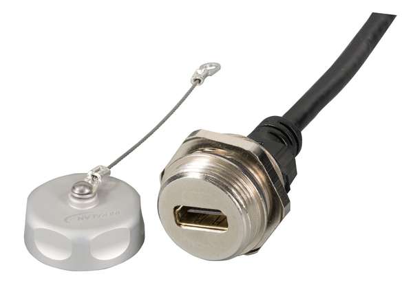 Naar omschrijving van IP67EBHDMIA-A1-0FL - IP67 Receptacle, M25, HDMI, F-M, A-A