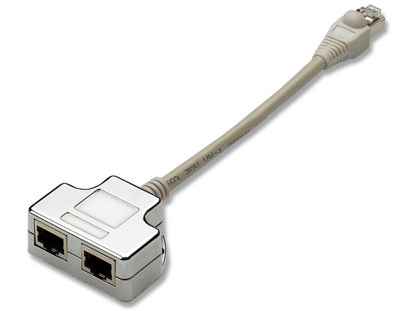 Naar omschrijving van K5126-015 - Poortverdubbelaar Cat.6, 2x 10/100BaseT over 1 kabel