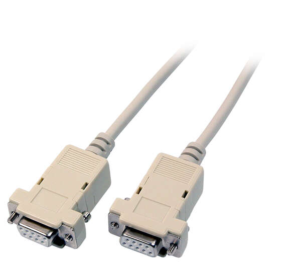 Naar omschrijving van K5166-2 - Seriele Null-Modemkabel, 2x DSub 9, F-F, 2,0m, beige