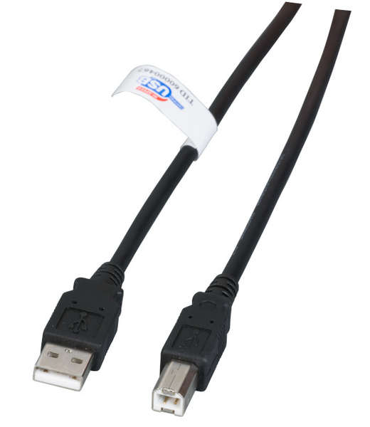 Naar omschrijving van K5203-5 - USB2.0 aansluitkabel Type A naar Type B, LSZH, zwart, 5m