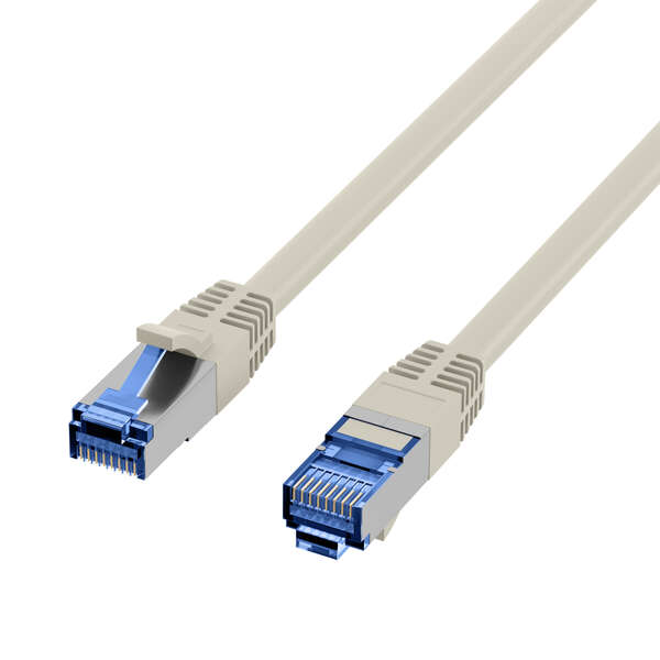 Naar omschrijving van K5525FGR-20 - RJ45 Patch cable S/FTP, Cat.6A, Cat.7 Raw cable TPE superflex, grey, 20m