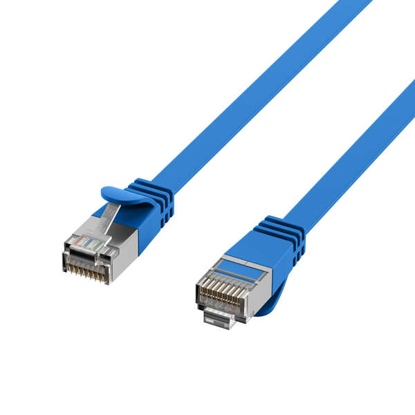 Naar omschrijving van K5545BL-2 - RJ45 Flat Patch Cord Cat.6A U/FTP PVC blue 2m