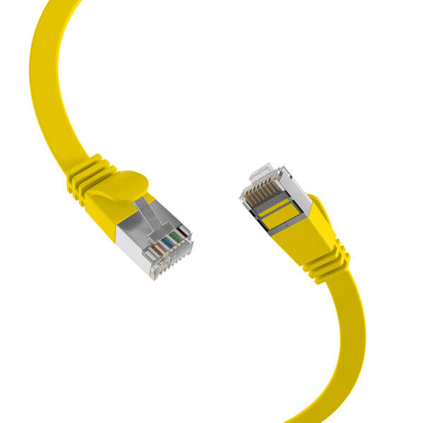Naar omschrijving van K5545GE-1 - RJ45 Flat Patch Cord Cat.6A U/FTP PVC yellow 1m