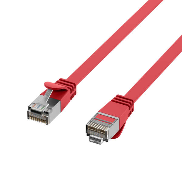 Naar omschrijving van K5545RT-2 - RJ45 Flat Patch Cord Cat.6A U/FTP PVC red 2m