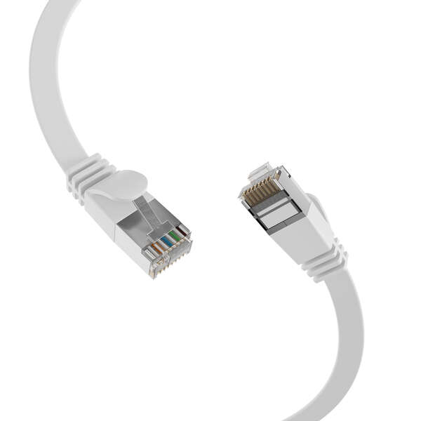 Naar omschrijving van K5545WS-0-5 - RJ45 Flat Patch Cord Cat.6A U/FTP PVC white 0,5m