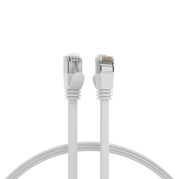 Naar omschrijving van K5545WS-0-5 - RJ45 Flat Patch Cord Cat.6A U/FTP PVC white 0,5m
