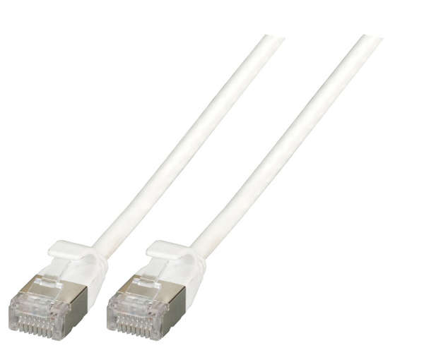 Naar omschrijving van K5547WS-05 - Cat.6A Patch cable U/FTP,  Raw cable TPE, 4,0mm ultraflex, 0,5m, white