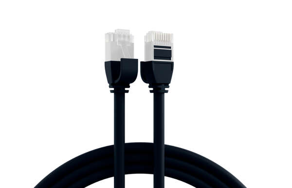 Naar omschrijving van K8108SW-0-15 - RJ45 Patch Cord Cat.6A U/UTP TPE 3,6mm ultraflex black 0.15m