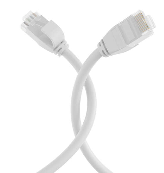 Naar omschrijving van K8108WS-1 - RJ45 Patch Cord Cat.6A U/UTP TPE 3,6mm ultraflex white 1m