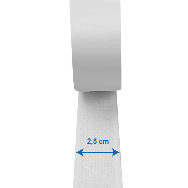 Naar omschrijving van KAB0081 - Selfadhesive cable strap set white 25 mm width coil 5 m