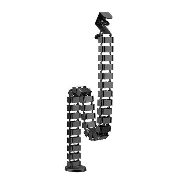 Naar omschrijving van KAB0092 - Flexible cable channel, Clamp-On version, 1347x129 mm, black