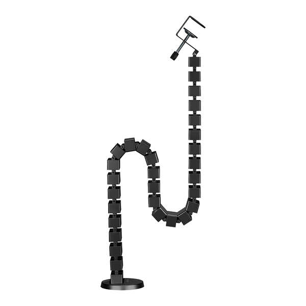 Naar omschrijving van KAB0092 - Flexible cable channel, Clamp-On version, 1347x129 mm, black