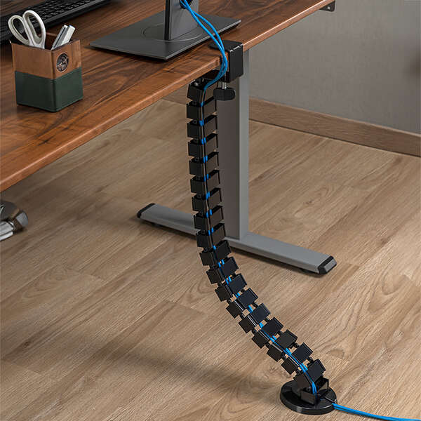 Naar omschrijving van KAB0092 - Flexible cable channel, Clamp-On version, 1347x129 mm, black