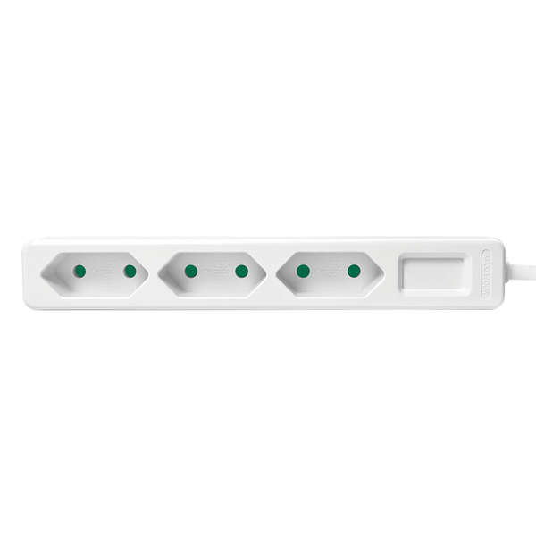 Naar omschrijving van LPS229 - Socket outlet 3-way, slim, 1.5m, white