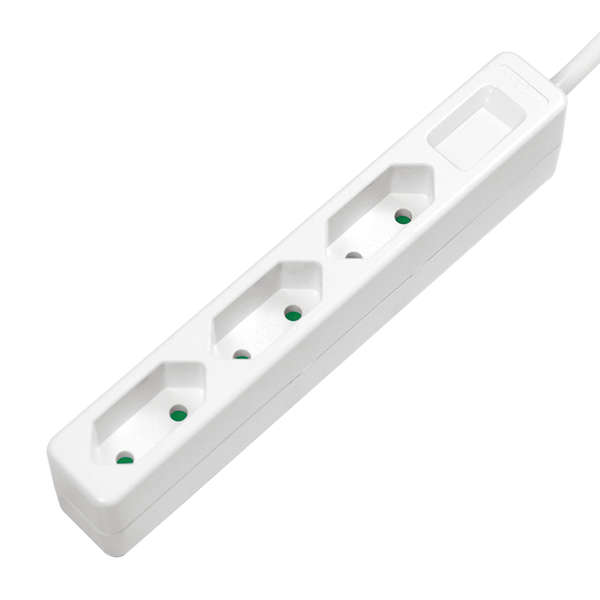 Naar omschrijving van LPS229 - Socket outlet 3-way, slim, 1.5m, white