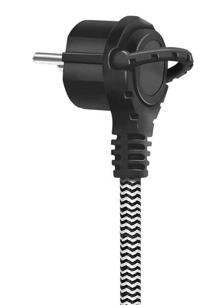 Naar omschrijving van LPS261 - Outlet Strip, 3 safety sockets, w/ textile cable, black