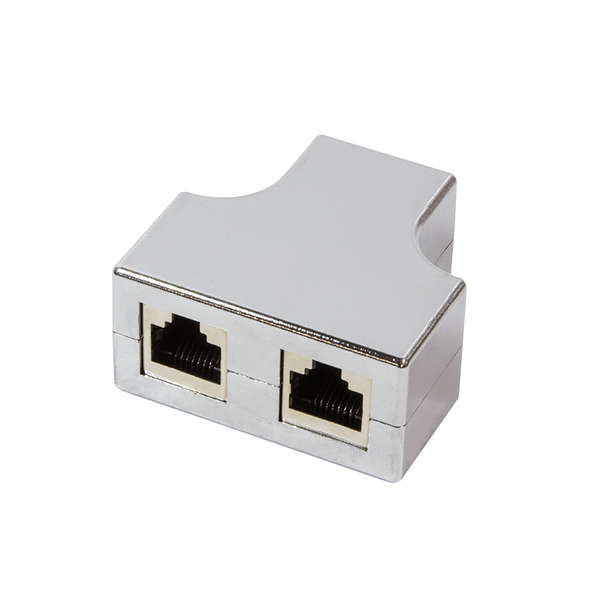 Naar omschrijving van MP0037 - Modular T-adapter RJ45, 1:1, shielded