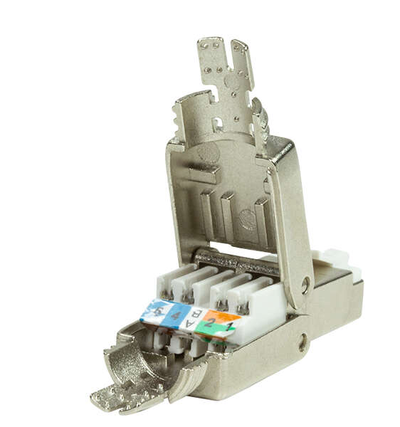 Naar omschrijving van MP0080 - Field assembly Cat.8.1 RJ45 plug, shielded