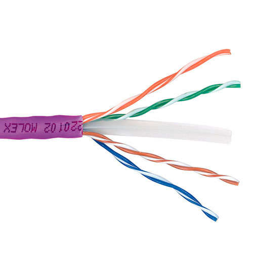Naar omschrijving van MX0034 - Molex CAT 6 U/UTP Paars LSZH massieve kabel Doos 305m