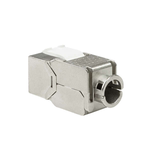 Naar omschrijving van NK4003 - Keystone jack RJ45 Cat.6A 10G fully shielded 180° tool fre