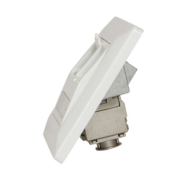 Naar omschrijving van PAWA-L - Keystone faceplate for 2 keystone jacks, pure white (NK4021)