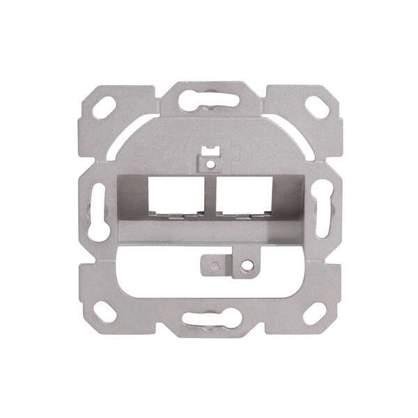 Naar omschrijving van NK4068 - Modular Cat.6A Wall Outlet 2xRJ45 STP, w. backbox, signal white RAL 9003