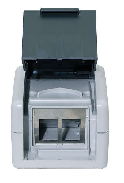 Naar omschrijving van NK4083 - Buiten opbouwdoos voor 2 keystone modules, IP44