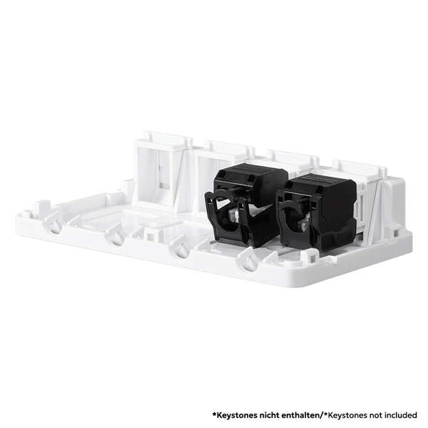 Naar omschrijving van NK4085 - Keystone surface mount box 4-port, with shutter