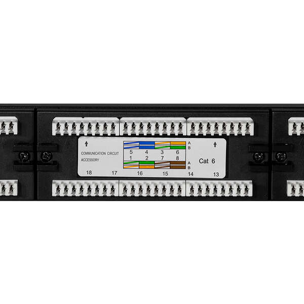 Naar omschrijving van NP0004 - Cat.6 Patch Panel 24-Port UTP, 180° punch down