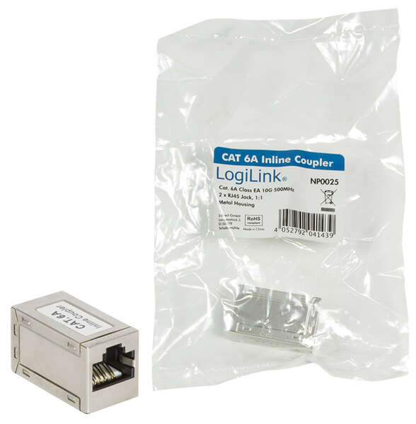 Naar omschrijving van NP0025 - RJ45 Inline Coupler, Cat.6A, mini type, shielded