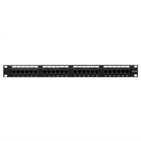 Naar omschrijving van NP0027 - Cat.5e Patch Panel 24 ports unshielded, 19 inch rack mount, black