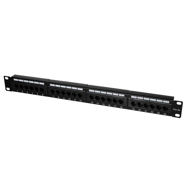 Naar omschrijving van NP0027 - Cat.5e Patch Panel 24 ports unshielded, 19 inch rack mount, black