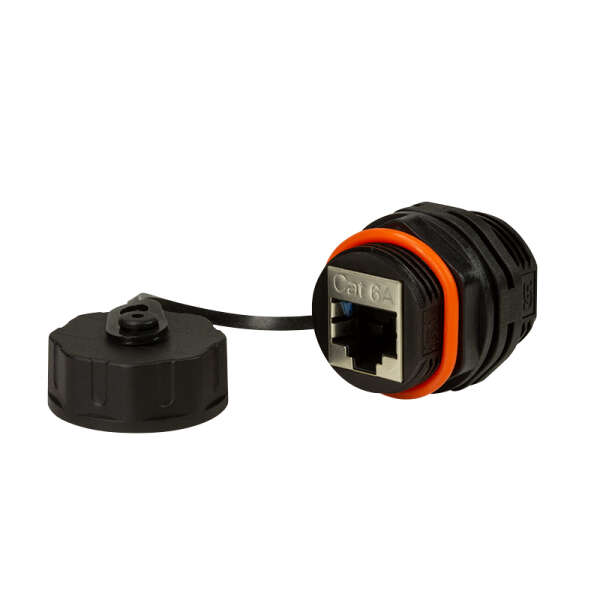 Naar omschrijving van NP0083 - Cat.6A outdoor bulkhead coupler 2 x RJ45, IP68