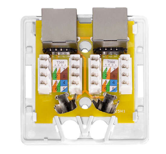 Naar omschrijving van NP0097 - Cat.6A Surface Mounted Box 2 x RJ45, shielded