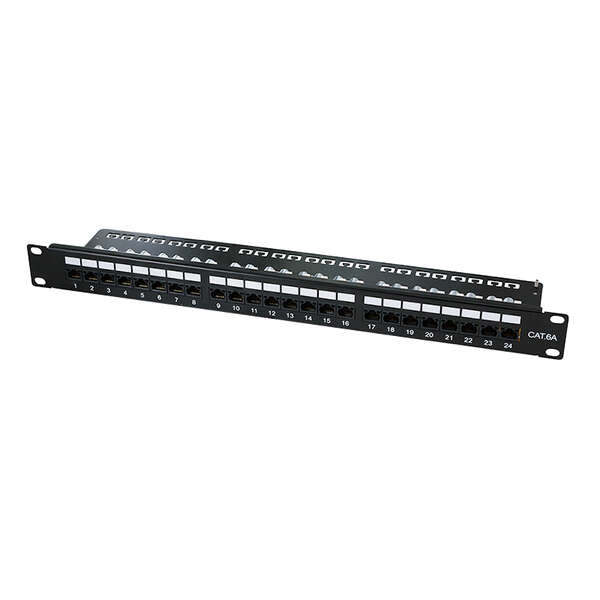 Naar omschrijving van NP0133 - Cat.6A Patch Panel 24-Port UTP, 1U, 90° IDC