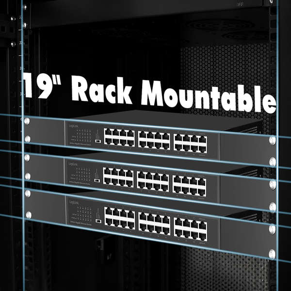 Naar omschrijving van NS1324 - 24 port Gigabit Ethernet network switch, desktop or 19