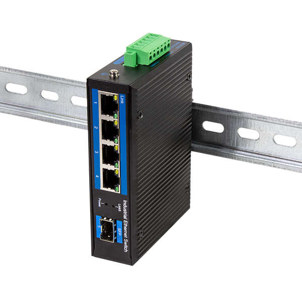 Naar omschrijving van NS204 - Industrial Gigabit Ethernet Switch, 4-Port 1000 Mbps + 1 port SFP