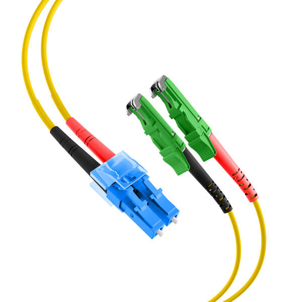 Naar omschrijving van OS2E2A8LC010E - Duplex Patchcable E2000®/APC-LC G657A 3,0mm yellow 9/125µm