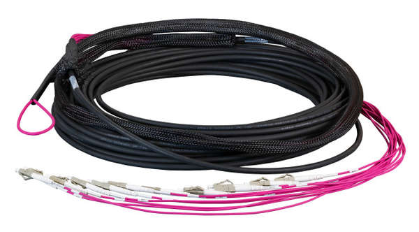 Naar omschrijving van O8303L200OM4 - Trunk cable U-DQ(ZN)BH 4 vezels 50/125, LC/LC OM4, 200 meter